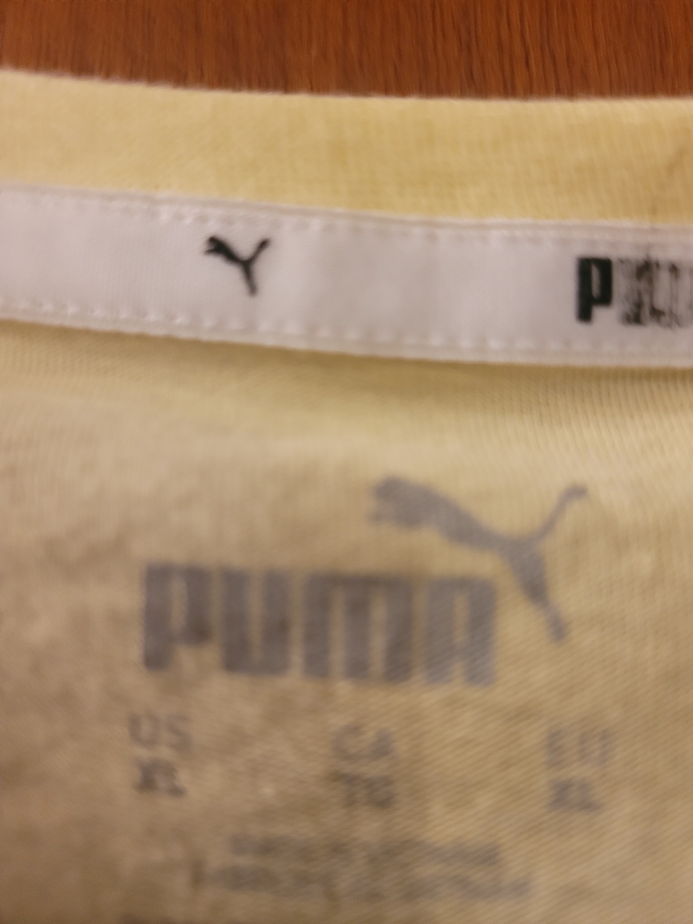 Puma Women's Light Yellow Crewneck Tee with White Logo - Picture 4 of 4
